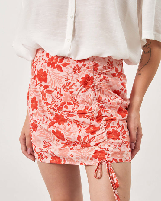 Saia Mini Franzido VERMELHO