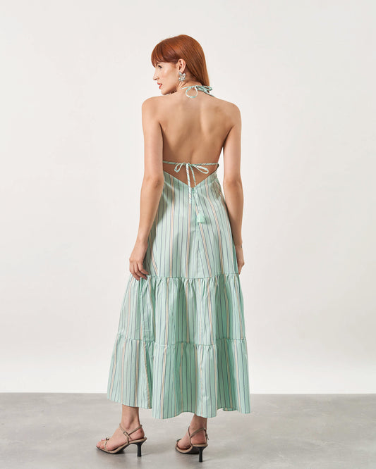 Vestido Beatrice Decote V Recortes VERDE