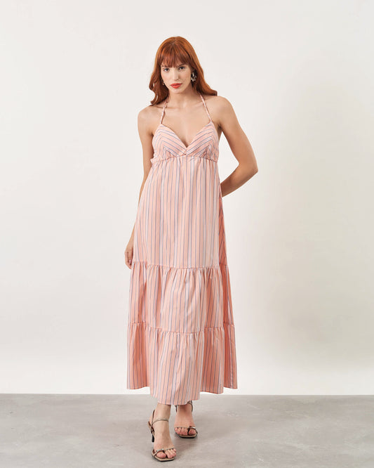 Vestido Beatrice Decote V Recortes ROSA