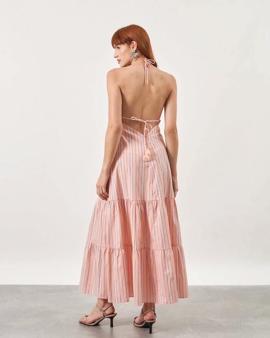 Vestido Beatrice Decote V Recortes ROSA