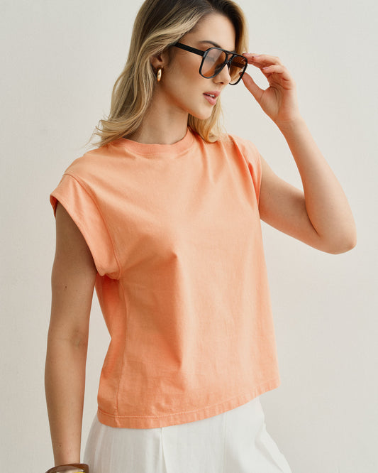 BLUSA MANGA JAPONESA LARANJA