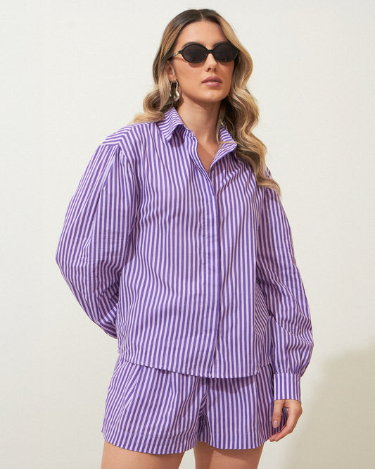 Camisa Sora Listras ROXO