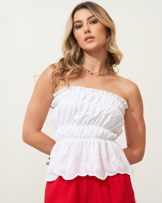 Blusa Elastex Bruna Branco UNICA