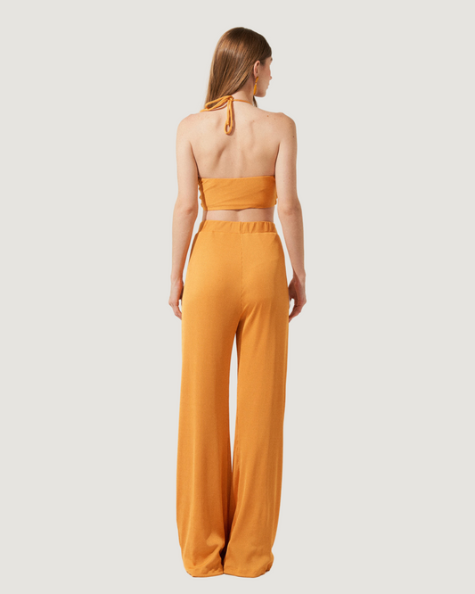 Calça Flare Malha Landa LARANJA