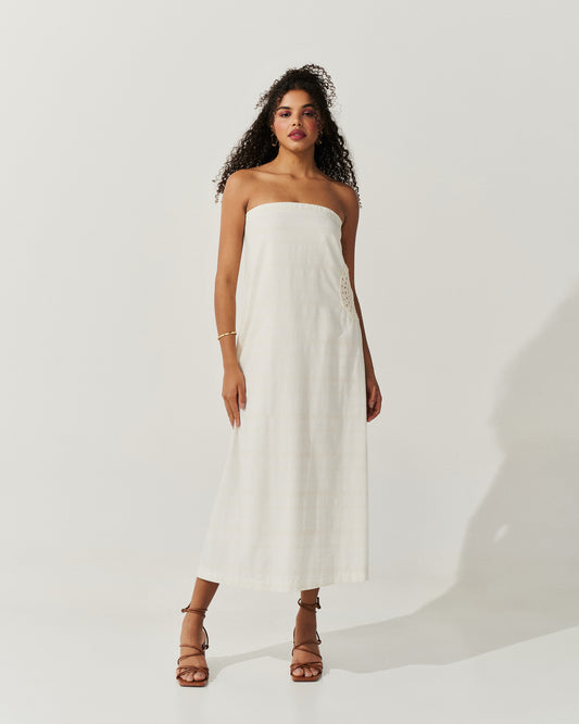 Vestido Longo Croche BEGE