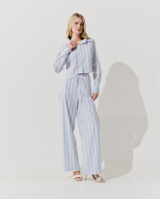 Camisa Listras com Elástico AZUL