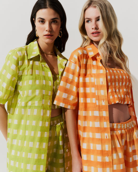 Chemise Xadrez LARANJA