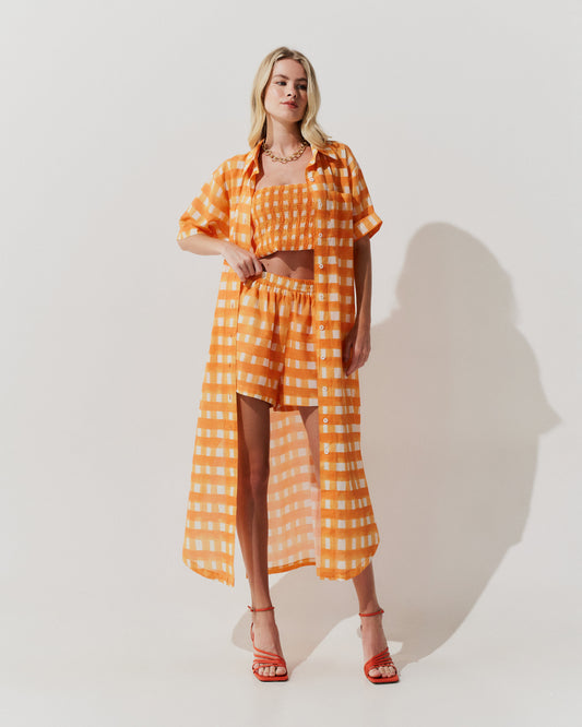 Chemise Xadrez LARANJA