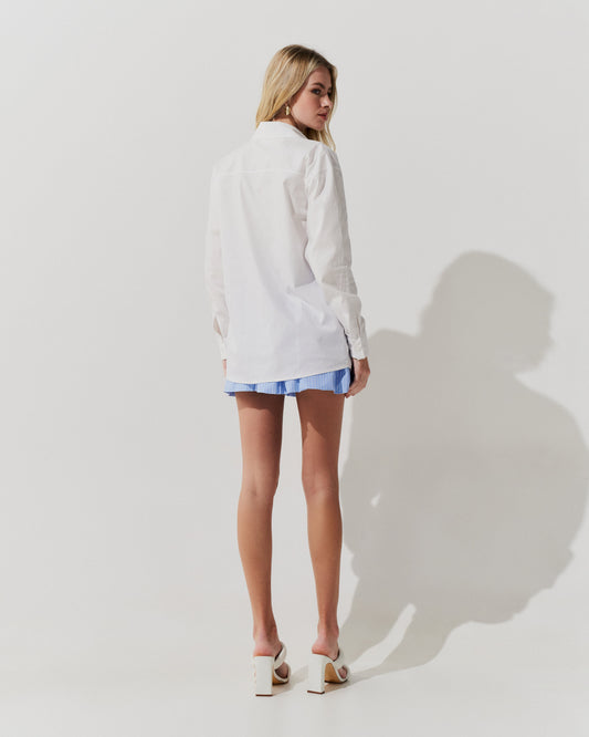 Shorts Saia Balone Listrado AZUL
