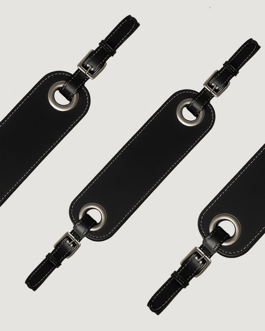 Cinto Courino Duplo Rebite PRETO