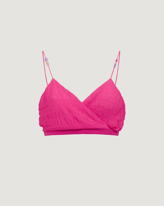 Top Tule com Miçangas ROSA