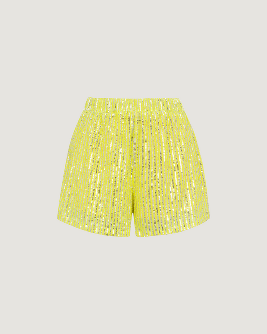 Shorts Paetê com Elástico Tônia VERDE