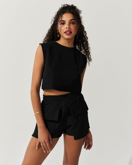 Shorts Bolso Chapado PRETO