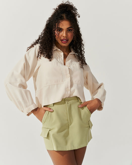 Shorts Saia Bolso Chapado VERDE