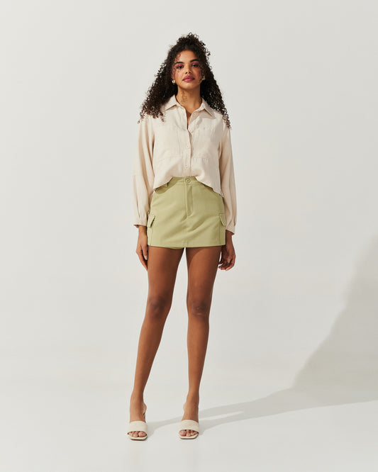 Shorts Saia Bolso Chapado VERDE