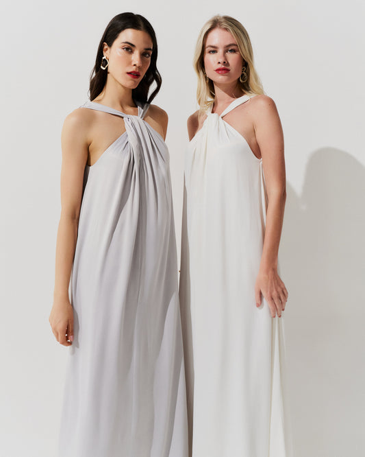 Vestido Longo Nó CINZA