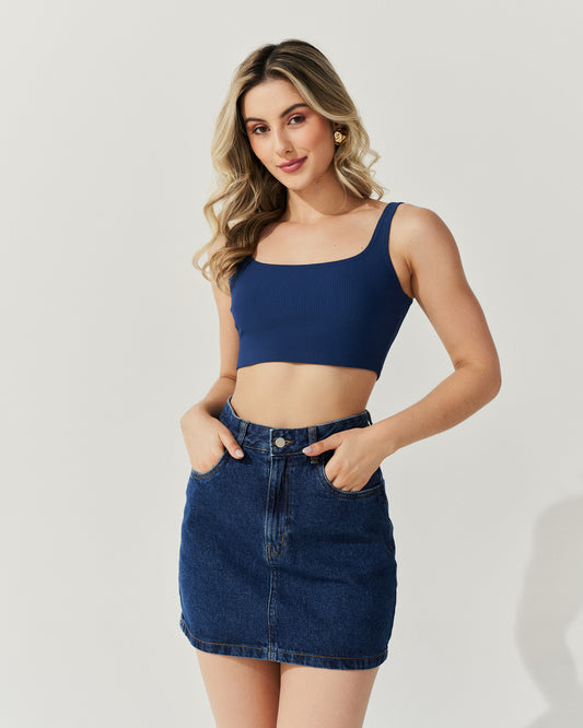 Saia Jeans Curta UNICA