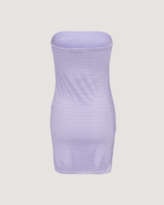 Vestido Curto de Tela Off white LILAS