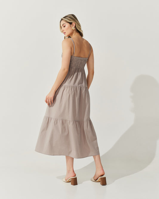 Vestido Midi Elastex CINZA