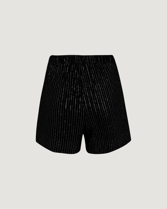 Shorts Curto Paetê Mabel PRETO