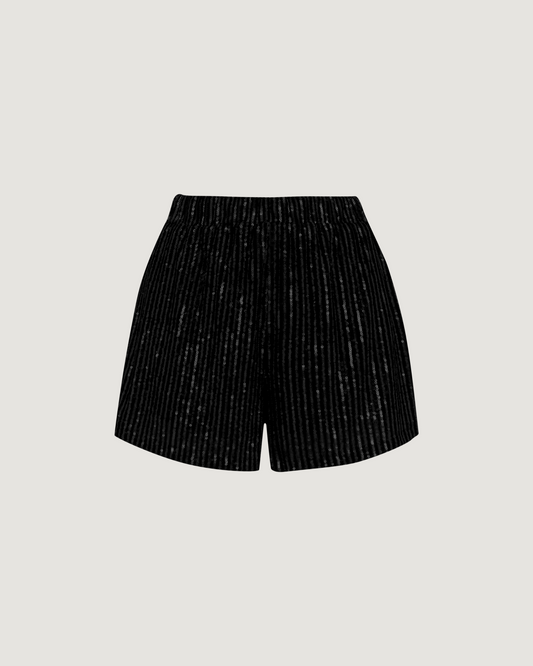 Shorts Curto Paetê Mabel PRETO