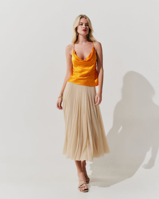Blusa Decote Degagê LARANJA