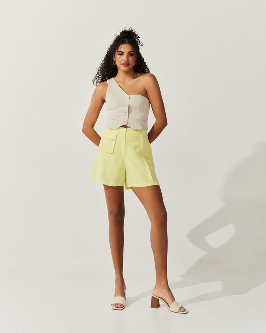 Shorts com Bolso 3D AMARELO