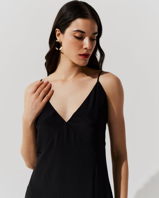 Vestido Midi Eleonor Verde PRETO