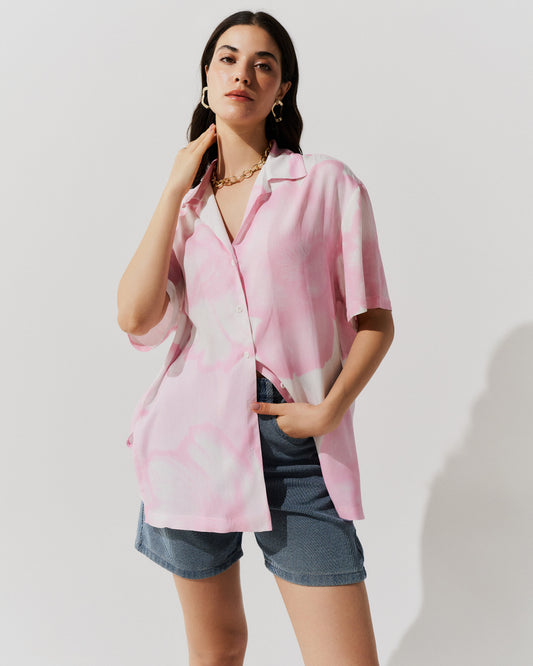 Camisa Rosa FLORAL