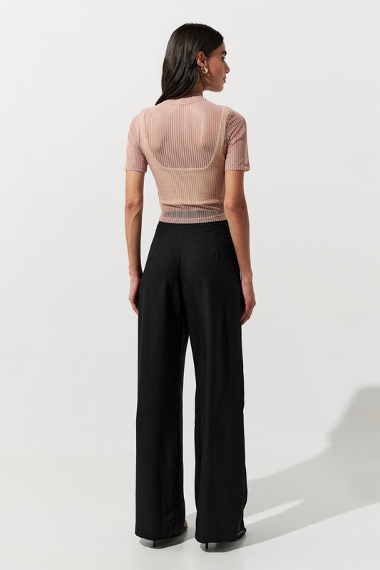 Blusa Tule Stripe Gênova ROSE