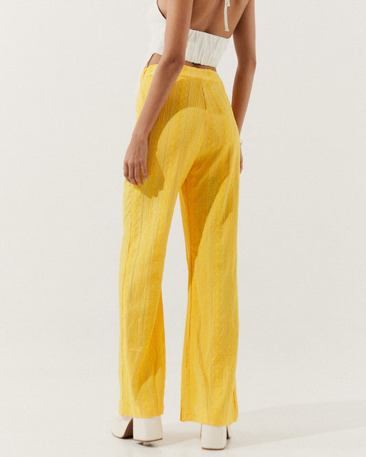 Calça Malha com Abertura Alexa AMARELO