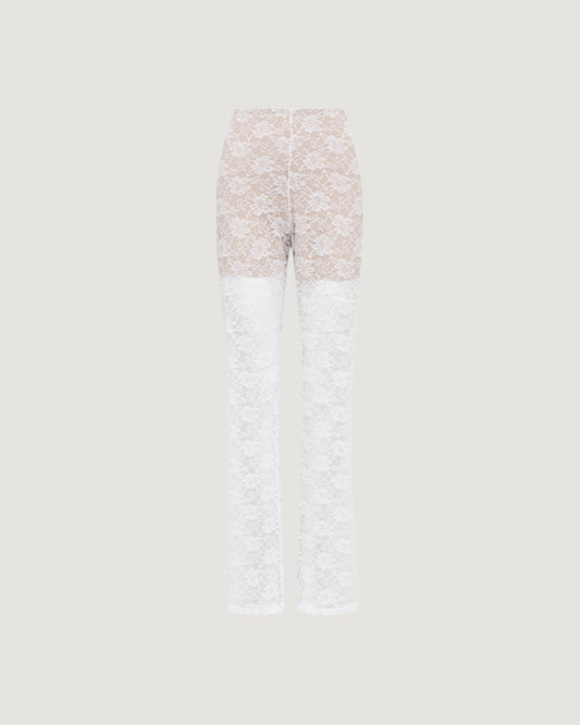 Calça Renda com Forro BRANCO