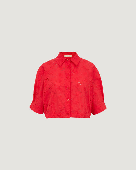 Camisa Manga Bufante Roberta Vermelha UNICA