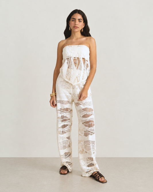 CALÇA CROCHET OFF WHITE