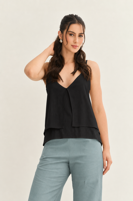 CALÇA ALFAIATARIA CÓS FINO NEW ORIGAMI (AZUL)