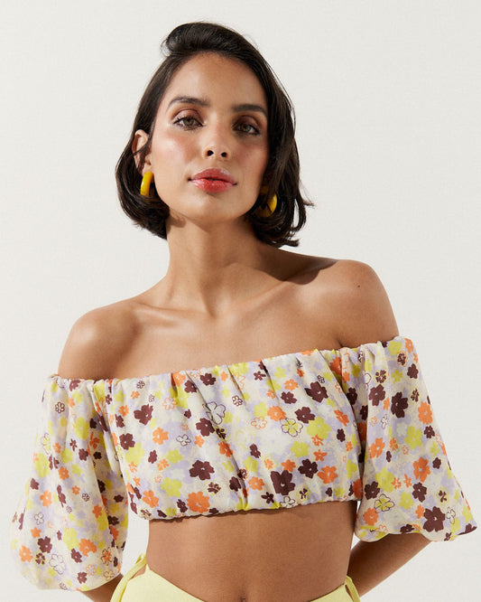 Blusa Florida Muriel BEGE