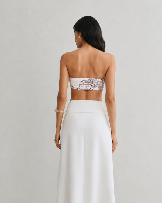 TOP TORCIDO FOLHAGEM OFF WHITE