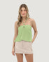BLUSA CURTA COM AMARRAÇÃO VERDE