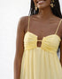 VESTIDO LONGO ABERTURA BUSTO GRACE (AMARELO)