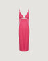 Vestido Midi com Fenda Costas ROSA