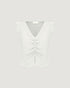 Blusa Decote V Laura Bege OFF