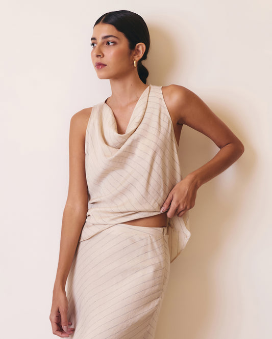 SAIA EVASÊ LISTRAS BEGE