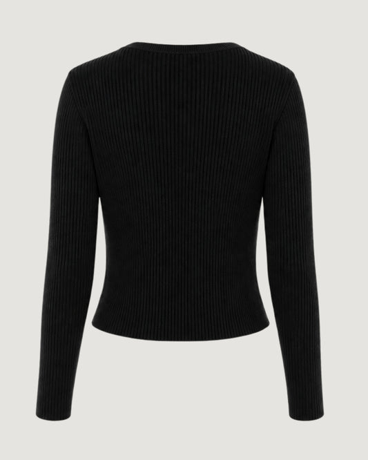 CARDIGAN CROPPED COM ABERTURA PRETO
