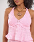 REGATA BLUSA TRICOT COM LASTEX ROSA
