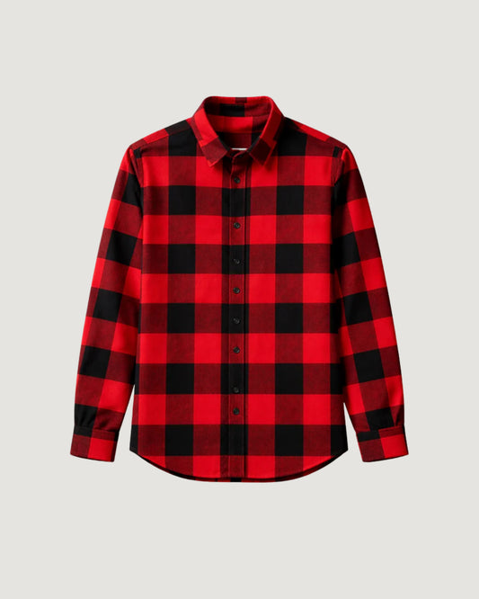 CAMISA FLANELA XADREZ VERMELHO