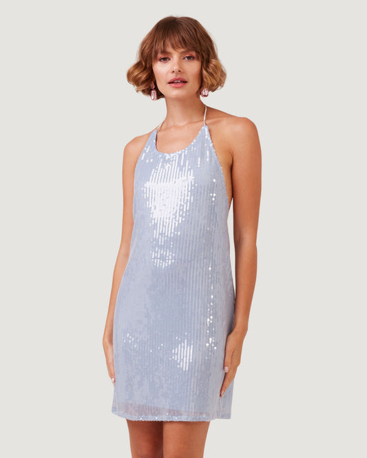 Vestido Sol Paetê AZUL
