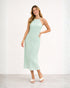 VESTIDO MIDI ALÇAS FINAS BAY (VERDE AGUA)