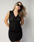 Blusa Colete Tricot PRETO