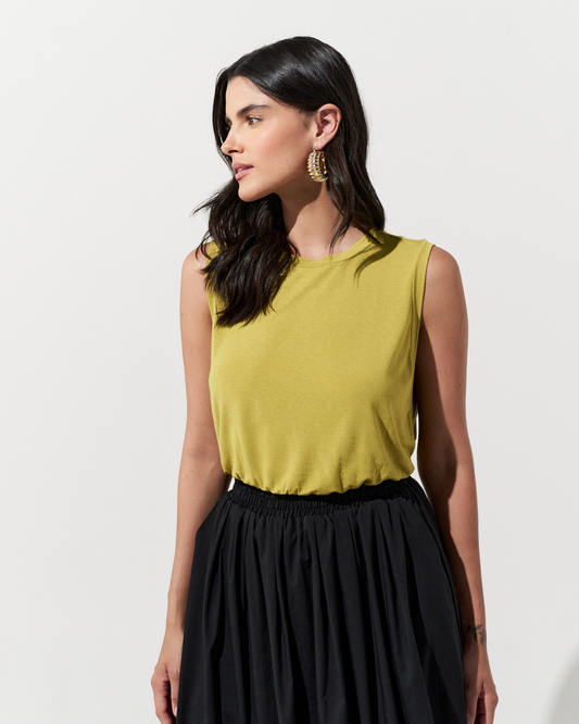 Blusa com Cava VERDE
