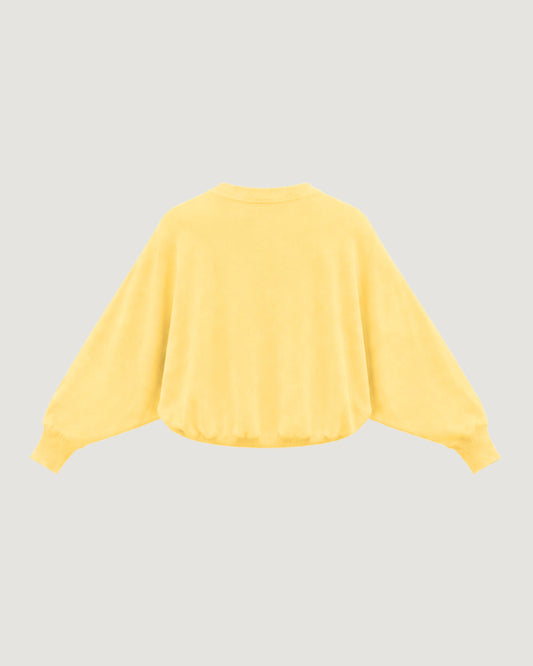 CONJUNTO DE TRICOT COMFY MANGA LONGA AMARELO
